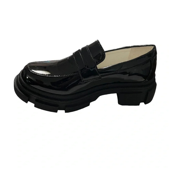 YETIER Platform Loafer Slip-ons Round Toe Chunky Shoes Women’s Size 7 Y2K Retro - Picture 5 of 11